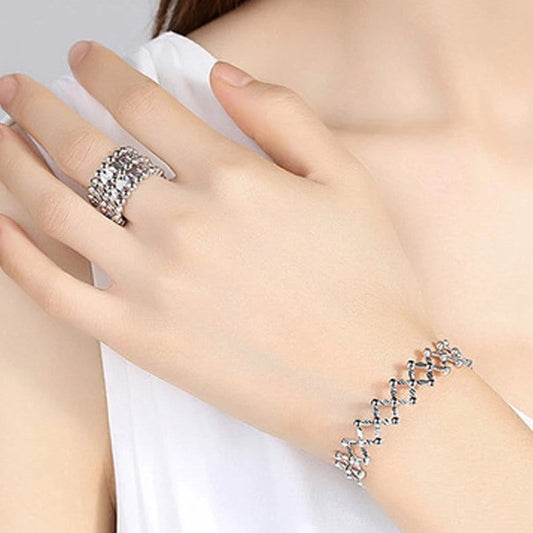 Anillo y Pulsera Diana - Plata