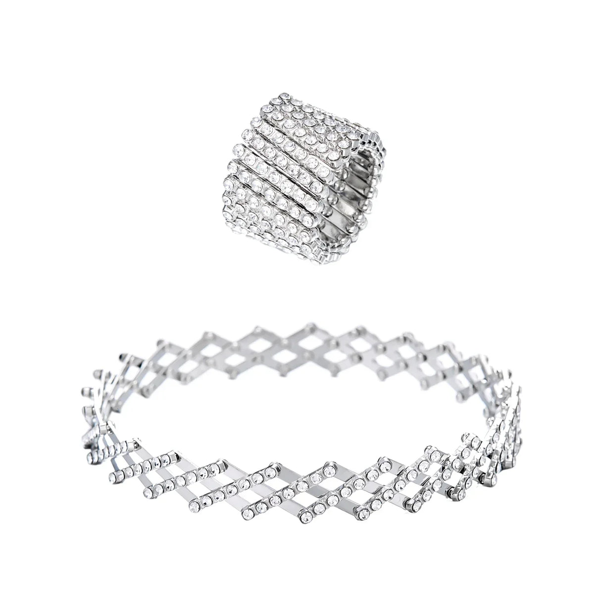 Anillo y Pulsera Diana - Plata