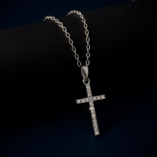 Collar Cruz - Plateado